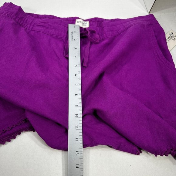 Terra And Sky Women's 0X Soft Trim Short Elastic Back Drawstring Front 2 Pocket - Picture 10 of 14